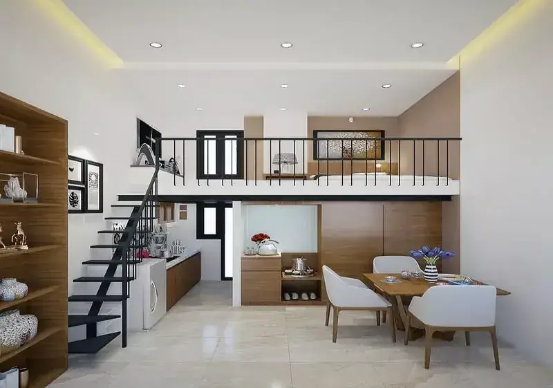 Căn hộ dịch vụ được bố trí nội thất cho khách lưu trú