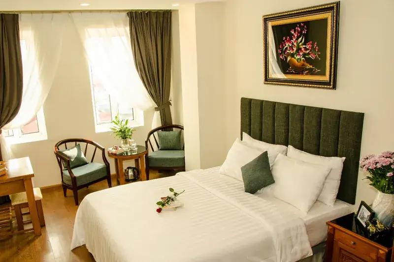 Nhà nghỉ với các phòng lưu trú và khu vực tiếp đón