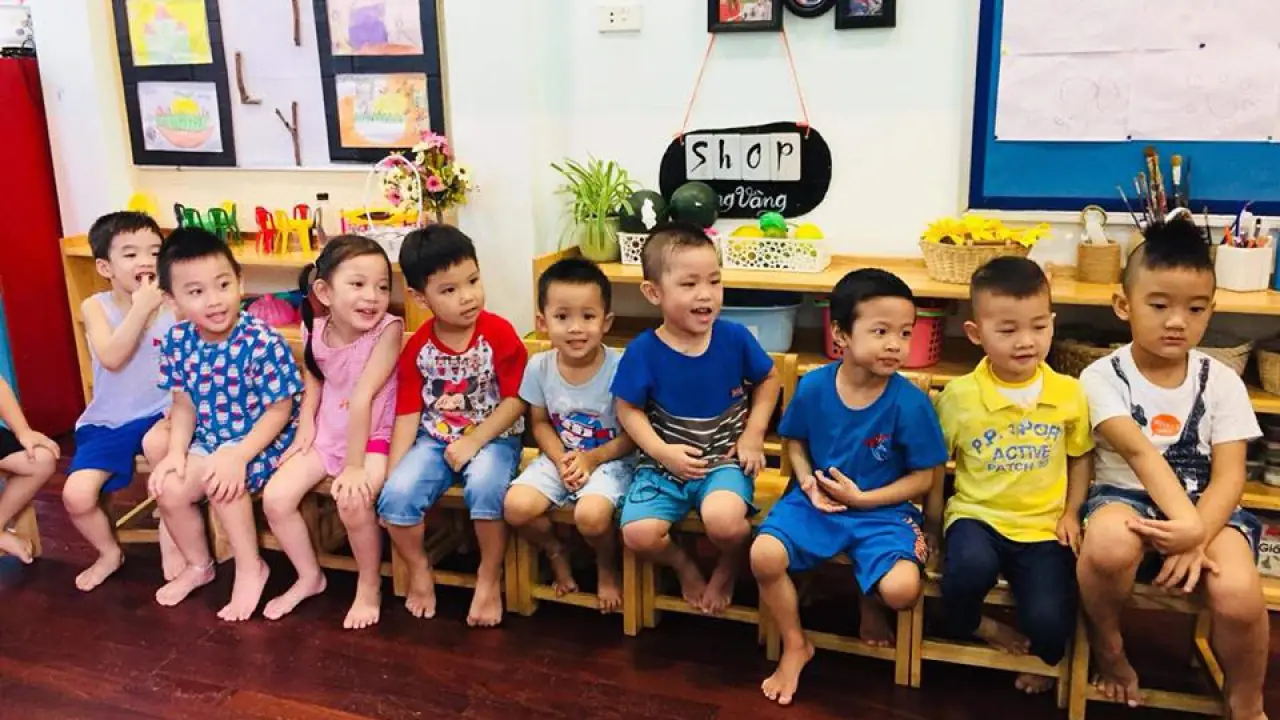 Không gian nhà trẻ với khu vui chơi cho trẻ nhỏ