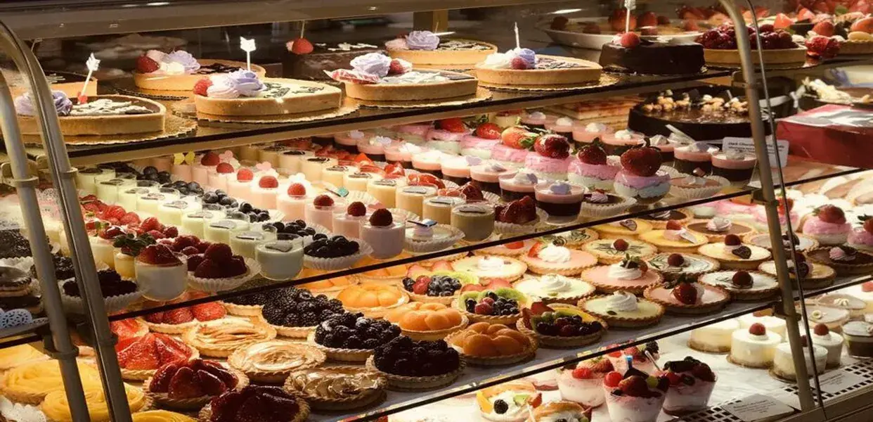 Tiệm bánh bakery với các loại bánh tươi